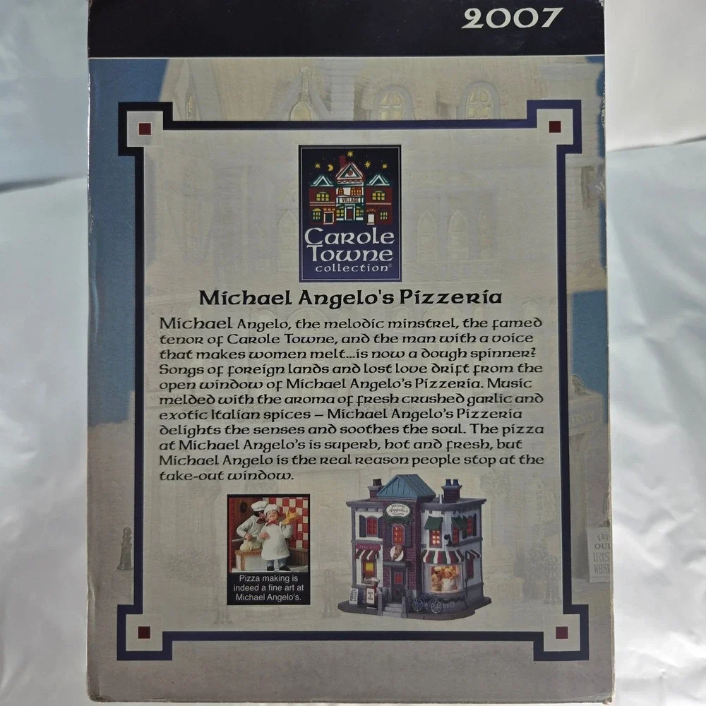 Carole Towne 2007 Michael Angelo's Pizzeria Christmas Village Light Up Building